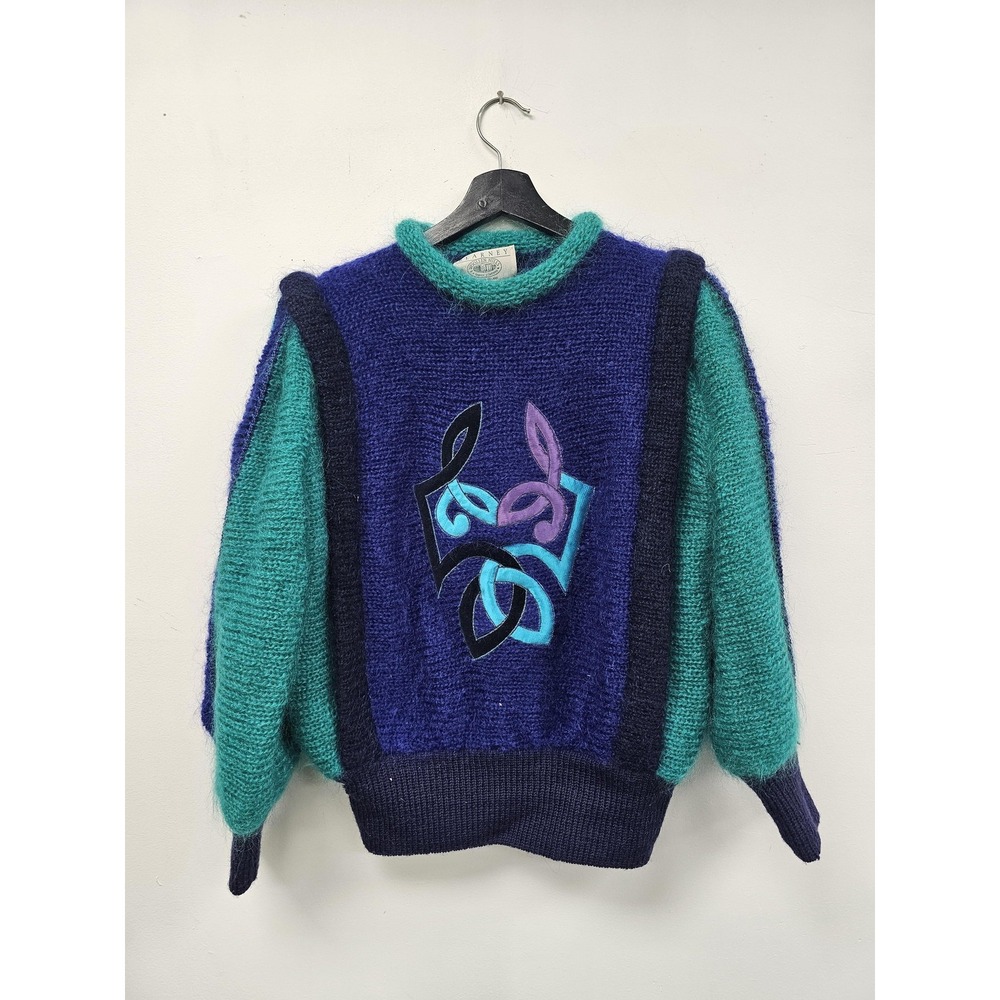 Vintage Blarney Woollen Mills Sweater Womens Large Mohair Ireland‎ Celtic 80s